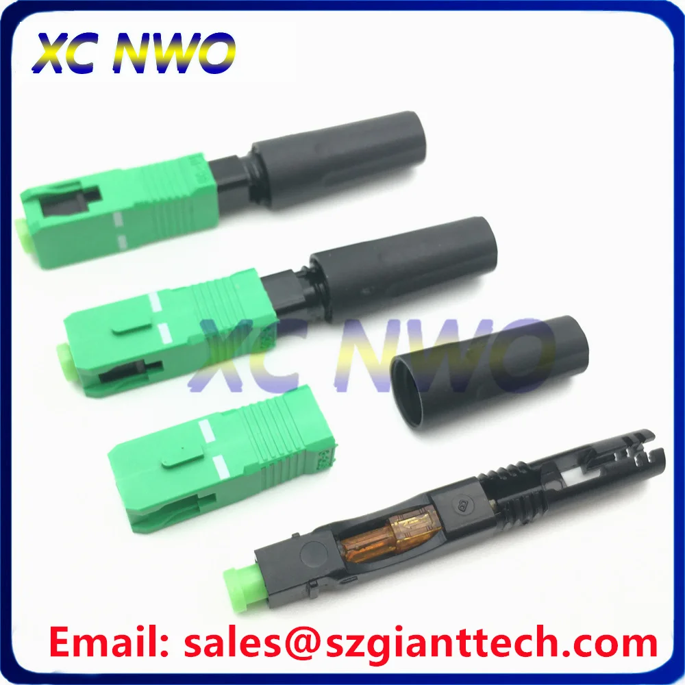 55mm SC/UPC SC/APC Embedded Quick Connector,Fiber Optical Assembled SC/APC UPC FTTH Fibre Fast Connector