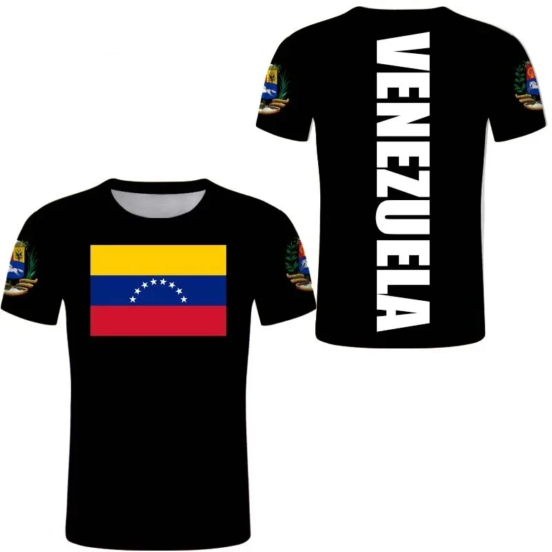 Fashion Men's T-shirt Venezuela Flag Print T Shirt  Men Clothing Short Sleeve Casual Streetwear Man Top 6xl T Shirts Men Clothes