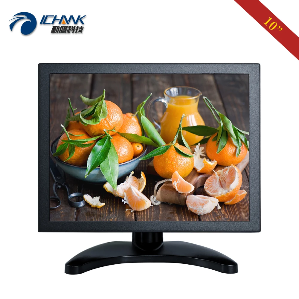 

10" 1024x768 IPS LCD Screen Metal Shell Anti-interference Wall-hanging Industrial PC Monitor AV BNC HDMI-in USB Port ZB100TN-532