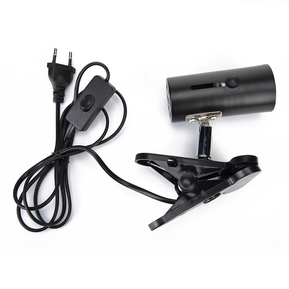 الاتحاد الأوروبي/الولايات المتحدة التوصيل 360 درجة مرنة لمبة مكتب حامل E27 التدفئة الزواحف مصباح حامل UVA + UVB كليب على غطاء لمبة لضوء الحيوانات الأليفة 1/2 قطعة #6