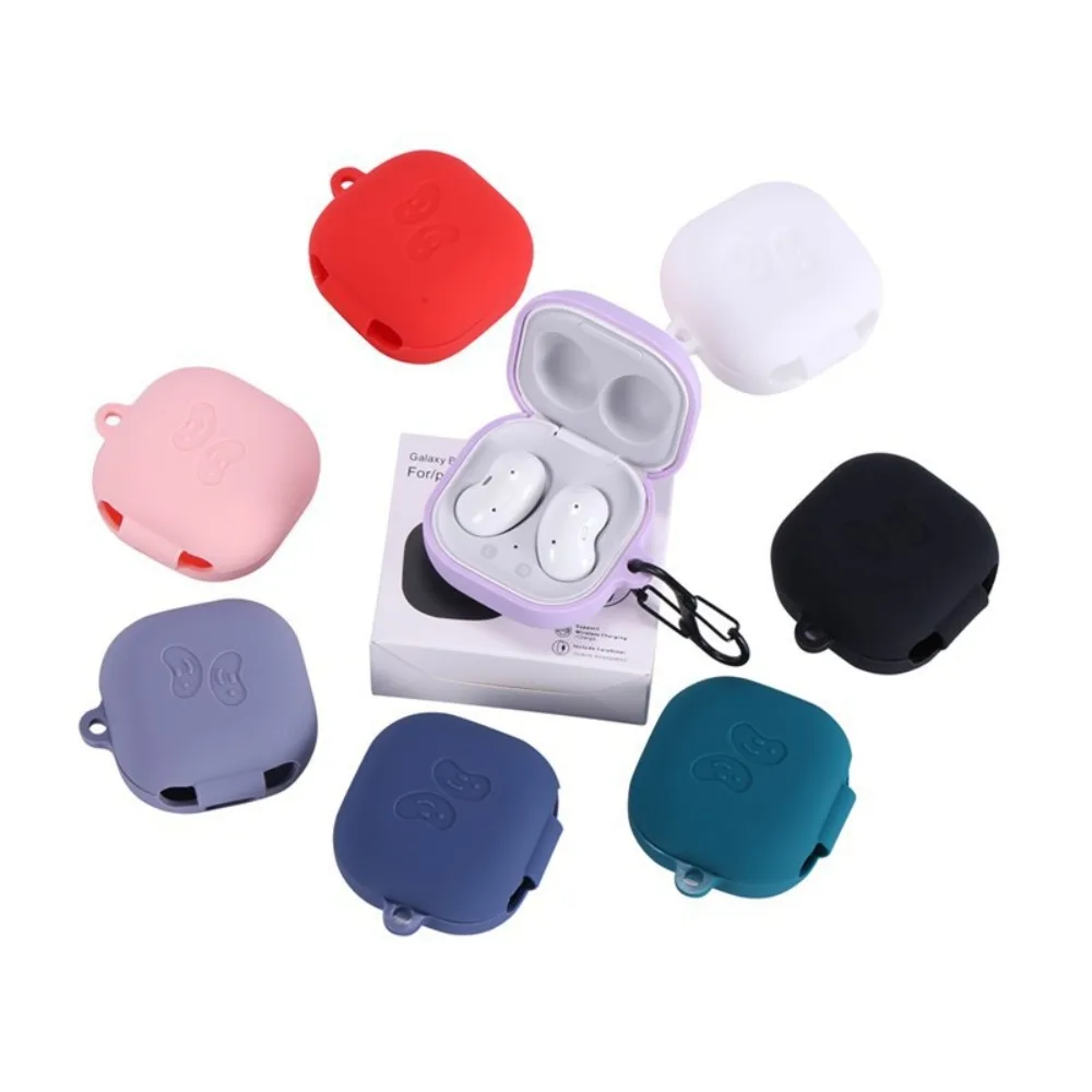 Silicone Case Cover Protective Shockproof Protector with Hook Headphone Accessories for Samsung Galaxy buds live/2/pro/2 pro/FE