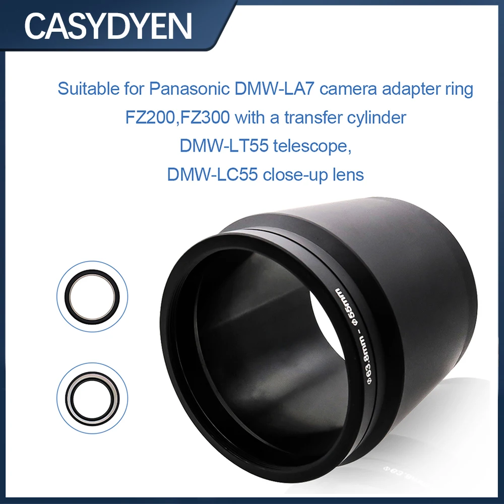 Camera Lens Tube Lens Adapter DMW-LA7 Conversion Adapter For Panasonic Lumix DMC-FZ200 Digital Camera