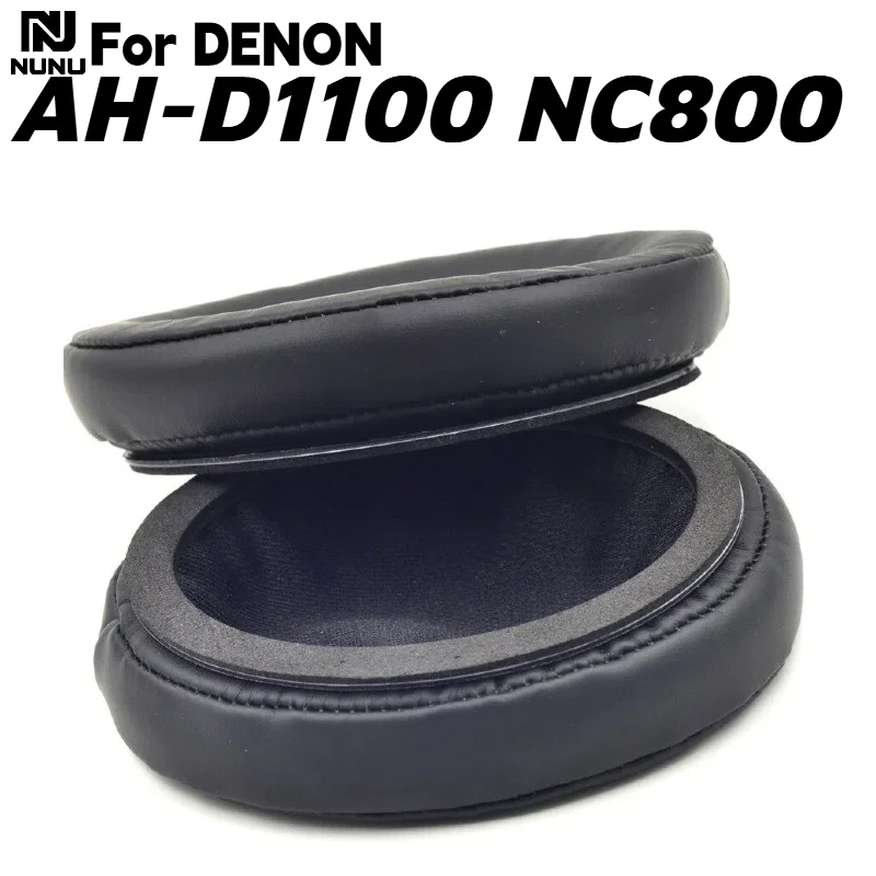 NUNU Replacement Soft Memory Foam protein leather Ear Pads For DENON AH-D1100 NC800 Headphones repair parts