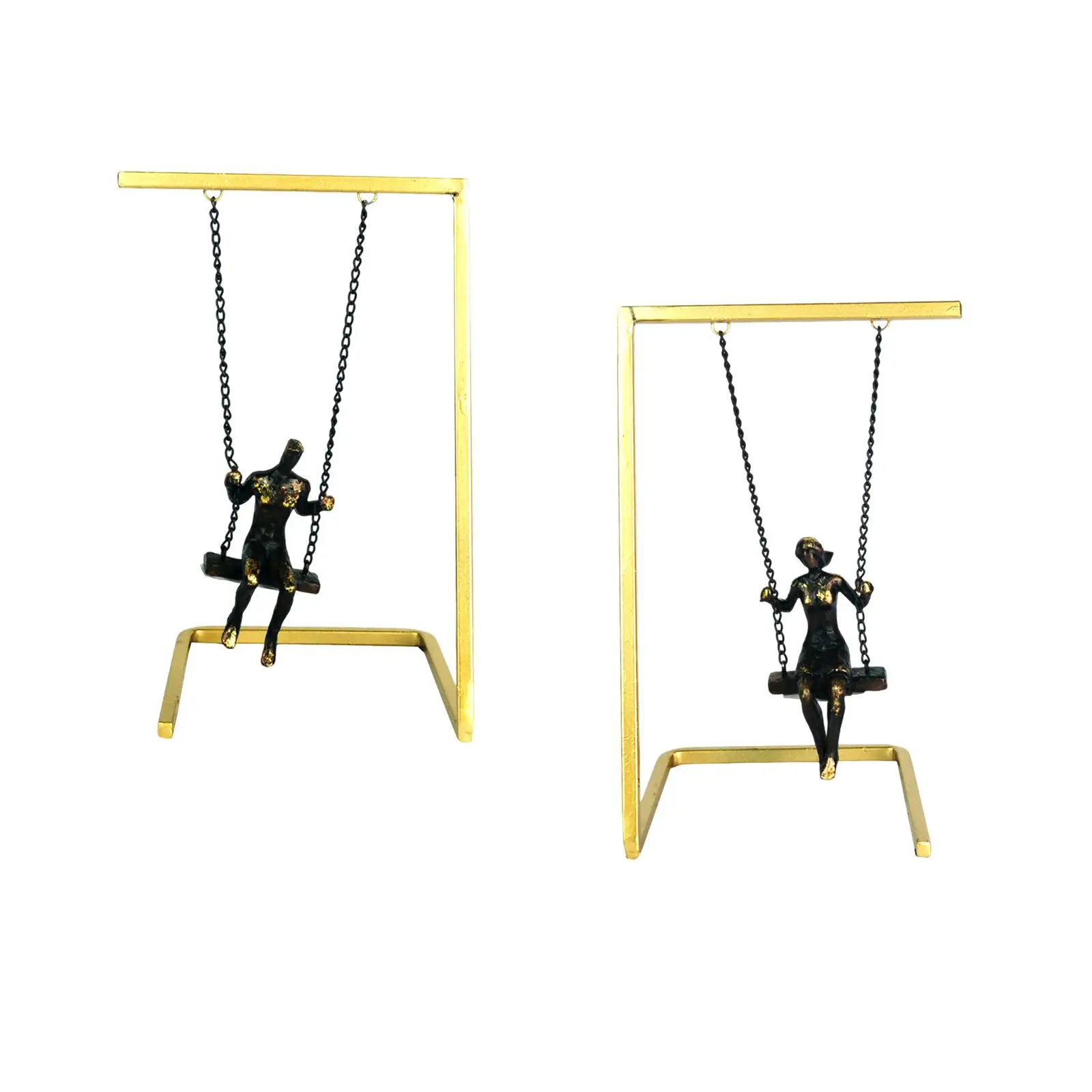 Swing Character Statue Abstract Creative Crafts Ornaments Accents Desk Decoration for Cabinet Desk Fireplace Bedroom Living Room