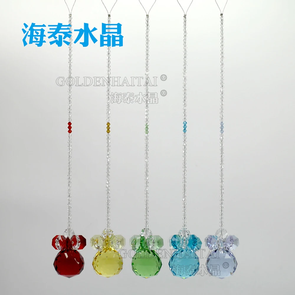 1Pcs Crystal Glass Suncatcher Snowman Prism Pendant Rainbow Maker Chain Hanging Christmas Tree Supplies Wedding Party Decor DIY