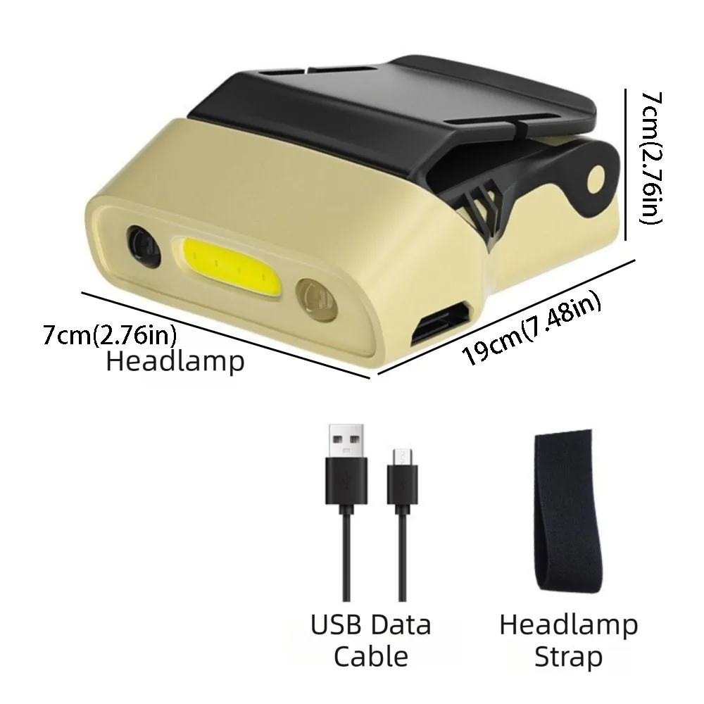 

Gesture Sensing Outdoor Headlights Strong Light Rechargeable Cap Lights Clip-On Multifunctional Fishing Lure Lamp Night Fishing