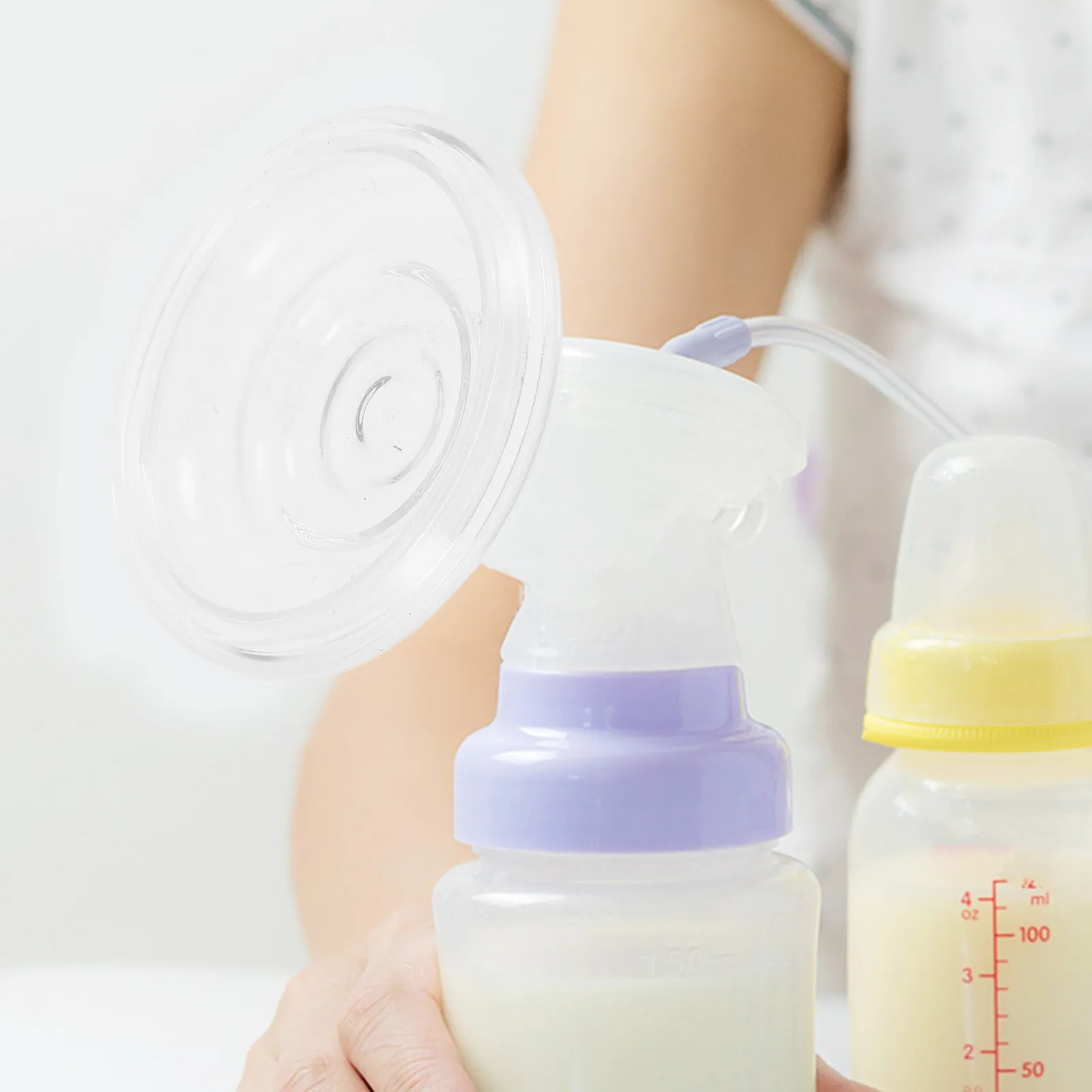 

Silicone Duckbill Valve Diaphragm Flexible Trumpet Flange Inserts for Wearable Breastfeeding Pumps Backflow Protector Washable