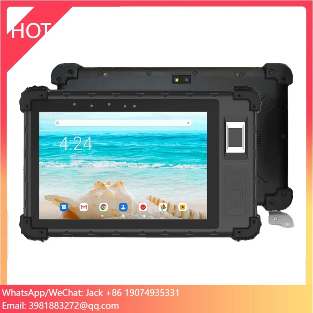 

HFSecurity HotSale Rugged Wifi 4G Face Fingerprint NFC Card All In One Device Time Attendance Tablet