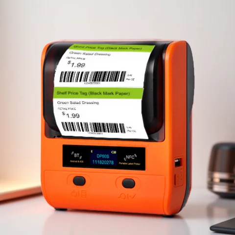DETONGER DP80S 30-80mm Mini Portable Thermal Printer Multifunctional Barcode Label Sticker Maker BT Android / iOS