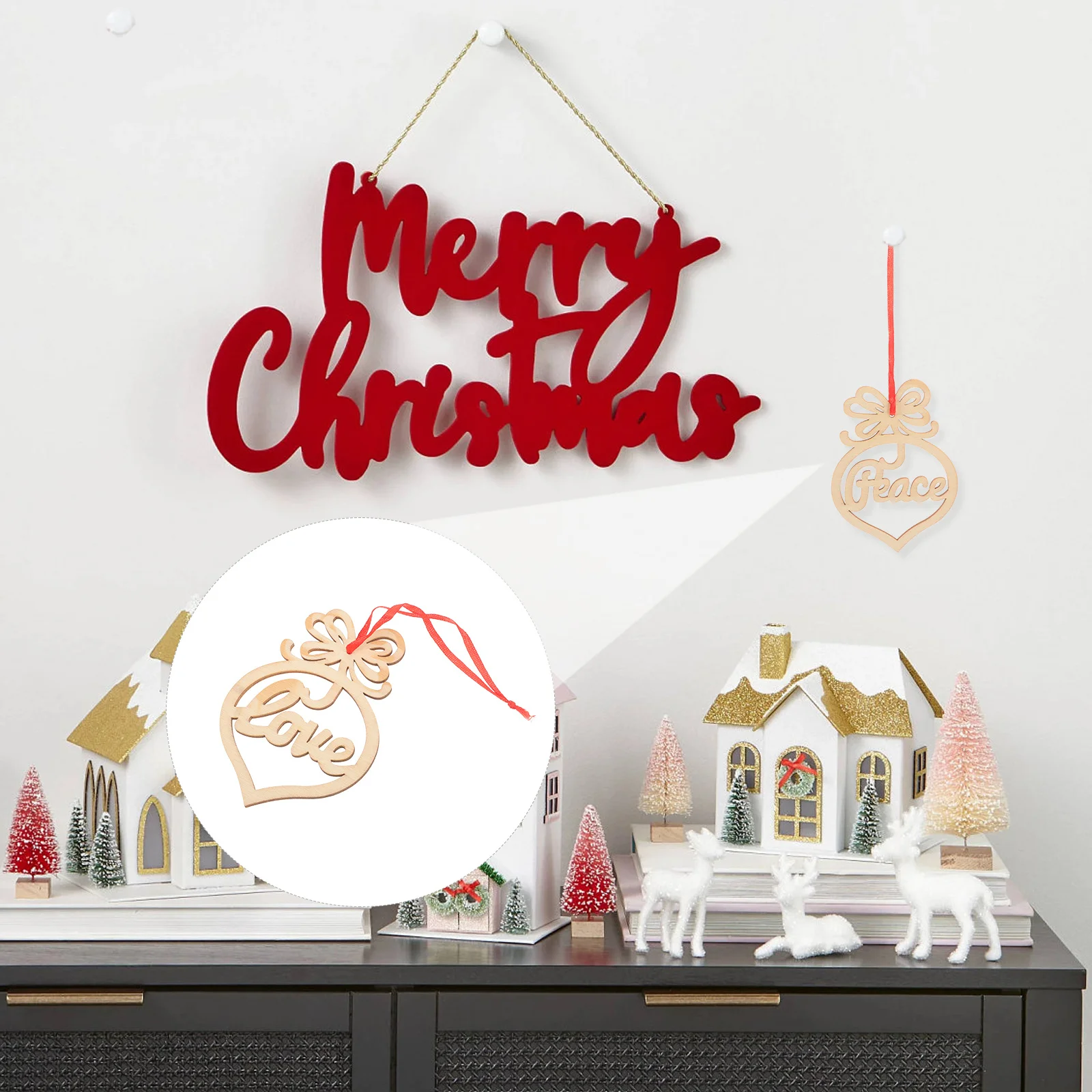 

6pcs Wooden Hearts For Crafts Diy Unfinished Wood Slices Christmas Decorations Natural Wood Cutouts Multipurpose Xmas Pieces