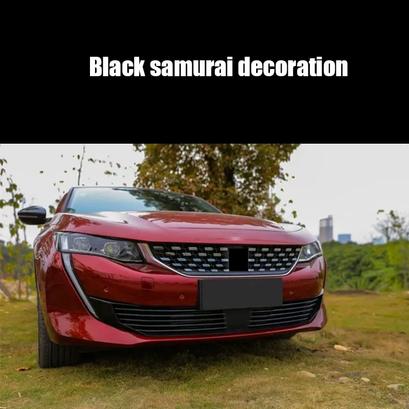 For Peugeot 508 2023 2022 2021 2020 2019 Black samurai grille decoration color changing grille strip protection