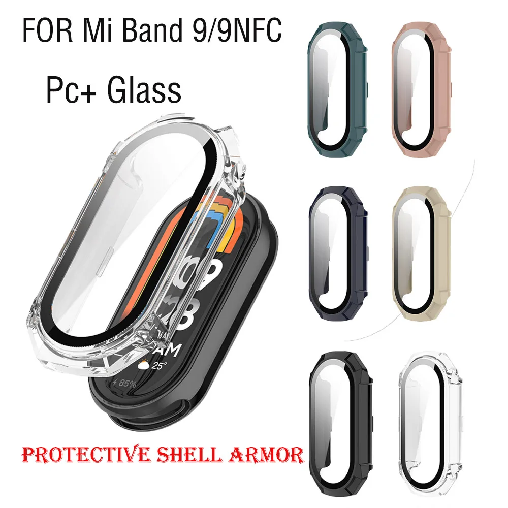 For Xiaomi Mi Band 9 9NFC Armor Cases Protective Case Cover Mi Smart Band 9/9NF Hard PC Protector Casing Shell Frame Shockproo