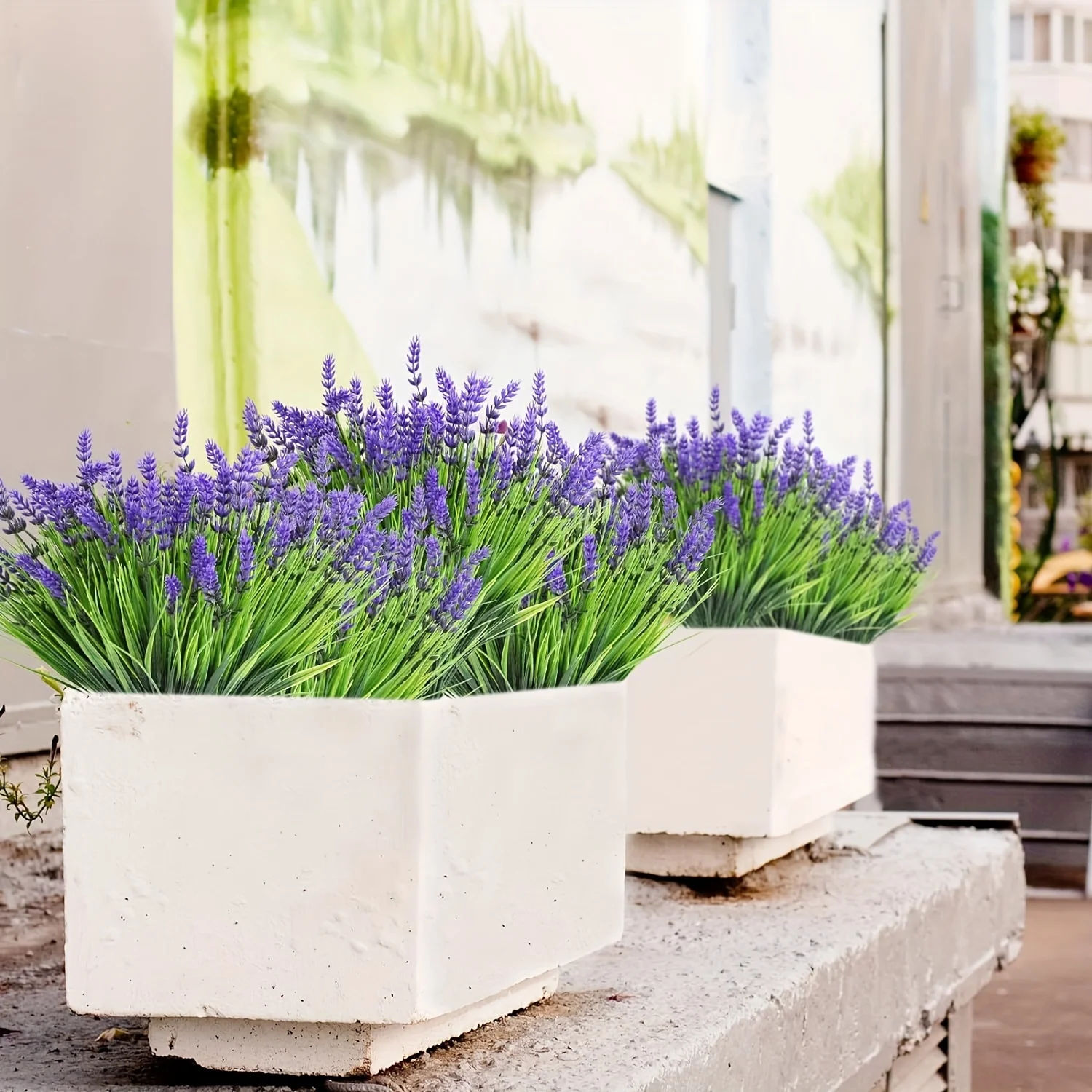 5/8/12pcsArtificial Plants-UV-Resistant Faux Monkey Grass Plastic Flower Shrubs - Home and outdoor courtyard wedding party decor