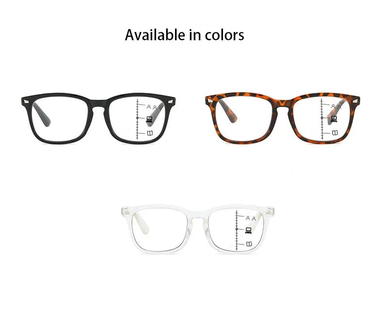 Progressive Multifokale Anti-Blaulicht-Lesebrille mit Fern- und Nahsichtfunktion Brillengestelle für Männer und Frauen – Detail 2