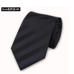 Corbata de seda de 8CM para hombre, ropa de negocios, carrera, matrimonio, búsqueda de trabajo, ropa de trabajo