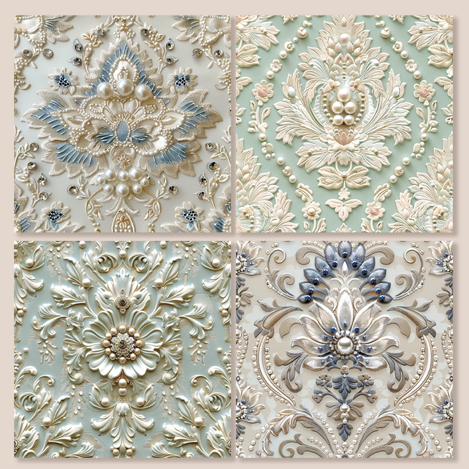 Gepresstes Oberflächenpapier mit Perlglanz-Satin-Effekt, 8 Blatt, Kunsthandwerk-Musterpapier für Scrapbooking, verschiedene festliche Designs – Detail 5