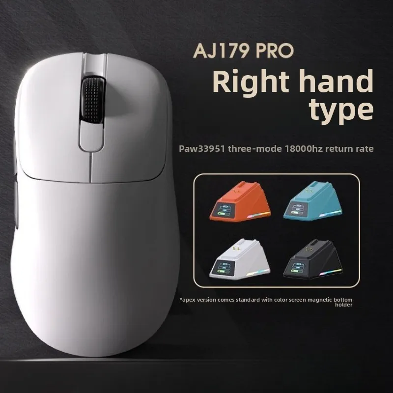 

AJAZZ AJ179 PRO/V2 MAX Wireless Mouse with Magnetic Charge Base PAW3395 Lightweight 3Mode Ergonomic Macro Gaming Mouse PC Laptop