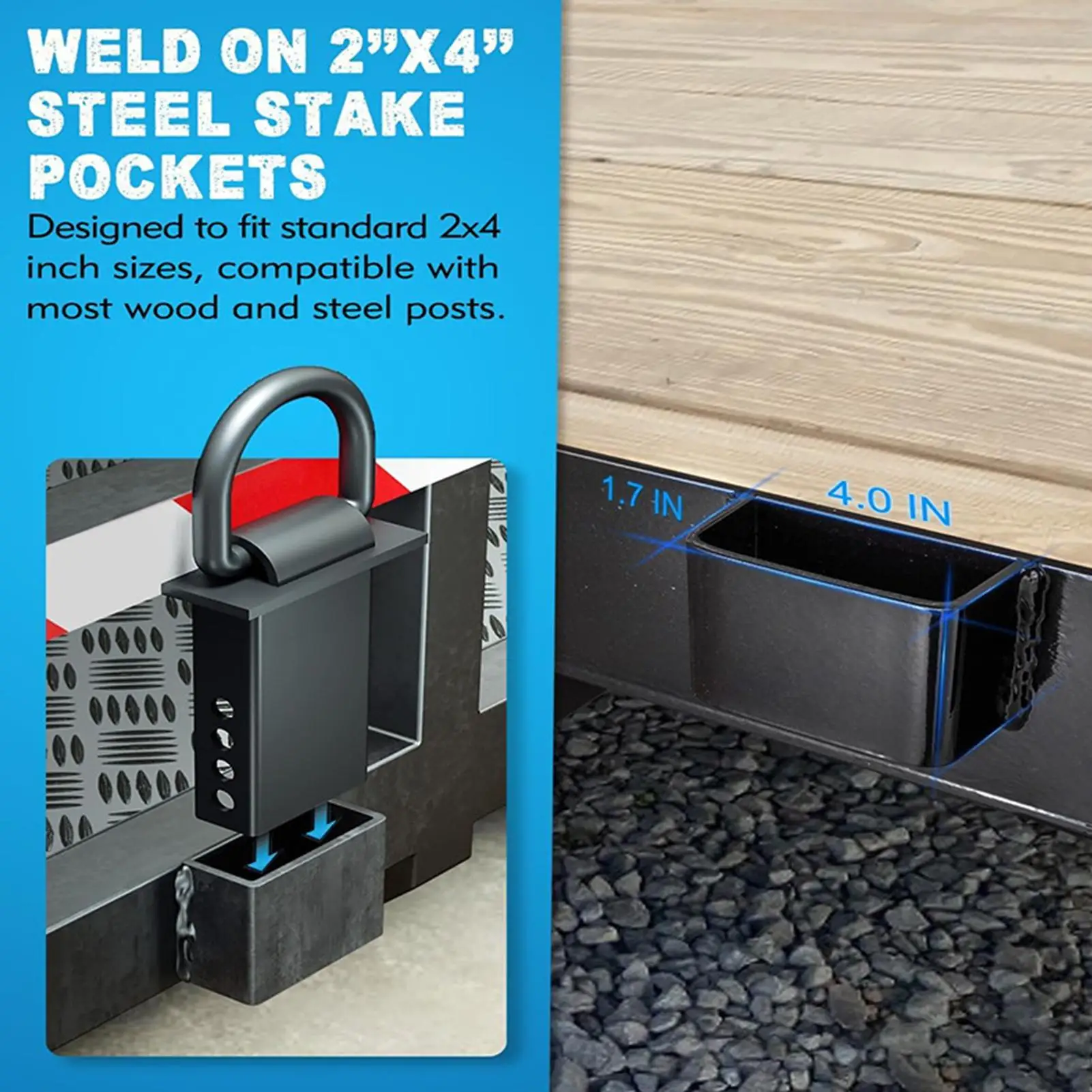 Trailer Stake Pockets Heavy Duty Steel Utility Vehicle Supplies Weld On Trailer Stake Pocket For Vehicle Truck Cargo Transport