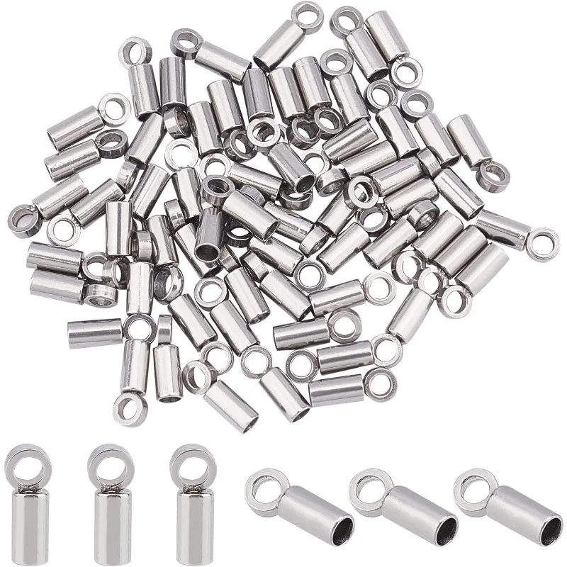 

60 шт., концевые заглушки для шнура из нержавеющей стали
