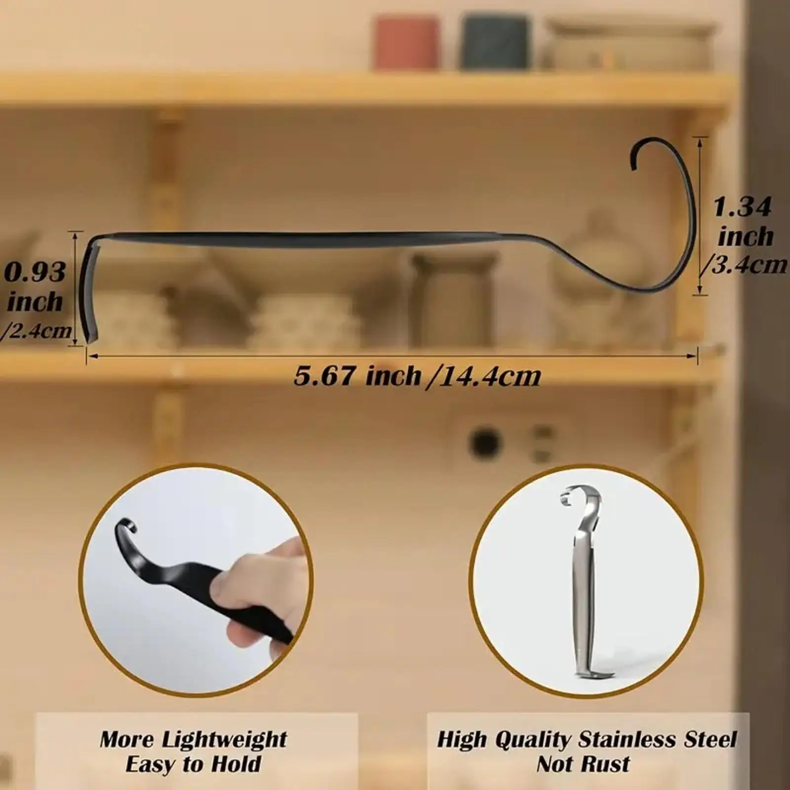 Compact Pottery Trimming Tool Stainless Steel Dual Head Clay Modeling Hook for Porcelain Sculpture Art
