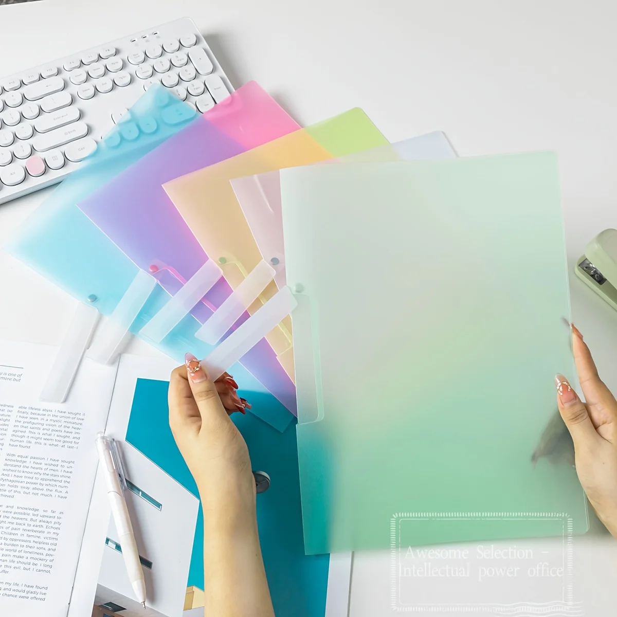 5 قطع من مجلدات الملفات الدوارة مقاس A4 مع إدراجات شفافة، منظم الموثق الدائري للمستندات واللوازم المكتبية #2