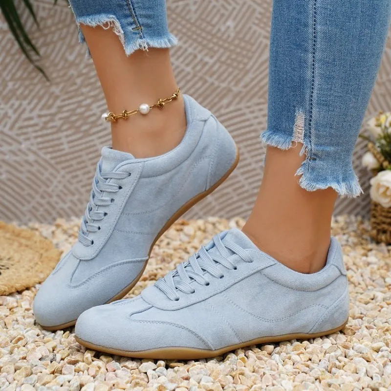 Women's Casual Flat-soled Non-slip Wear-resistant Sport Shoes Spring Autumn Round-toe Soft and Comfortable Women Single Shoes view 2