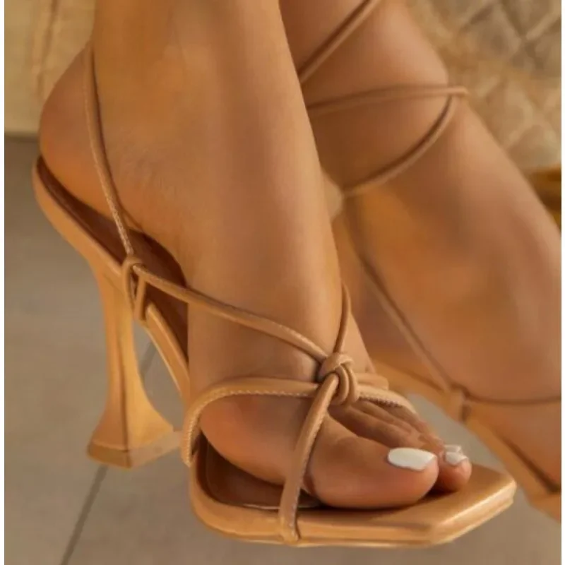 

New Women's Sandals 2023 Summer Shoe Women Sexy Dress High Heels Fashion Ankle Straps Open Toe Pumps Gladiator Shoes Female Heel