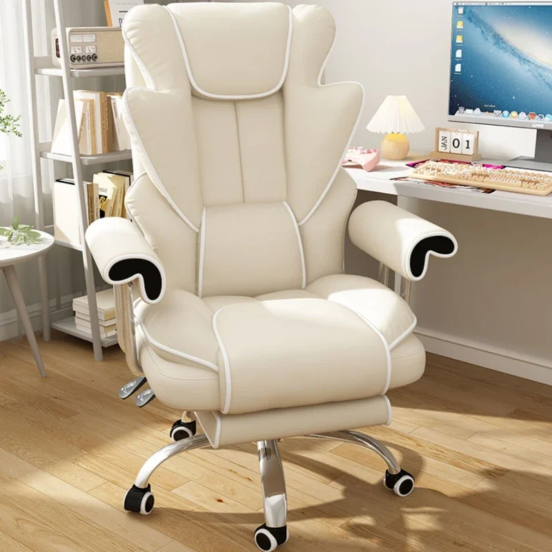 Lazy Relax Recliner Office Chair Backrest Rotating Design High Back Office Chair Nordic Modern Chaise De Bureaux Cute Furniture