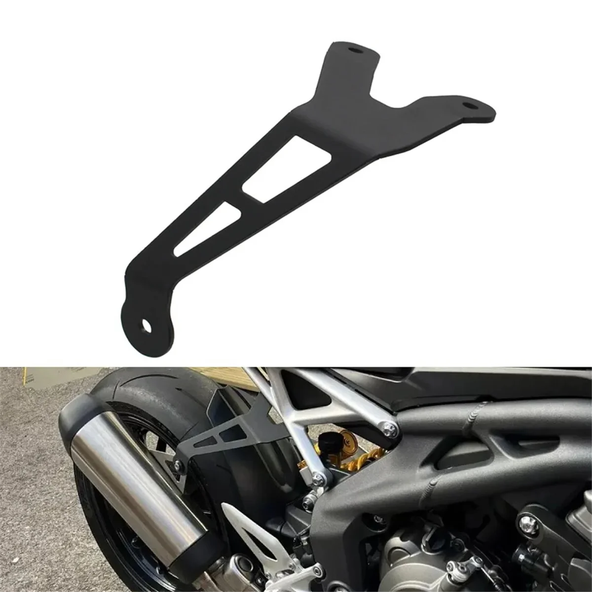 Motorcycle Exhaust Hanger Bracket Rear Foot Pegs Footrest Blanking Plate for Speed Triple 1200 RS RR 2021 2022