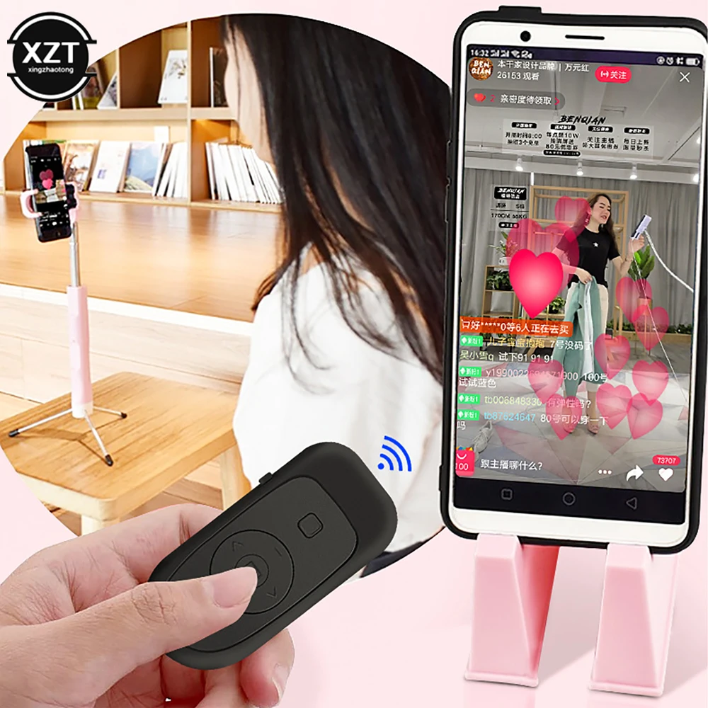 Multifunctional Bluetooth-compatible Remote Control Celebrity Remote Photo For Take Pictures Video E-book Games For Ios Android