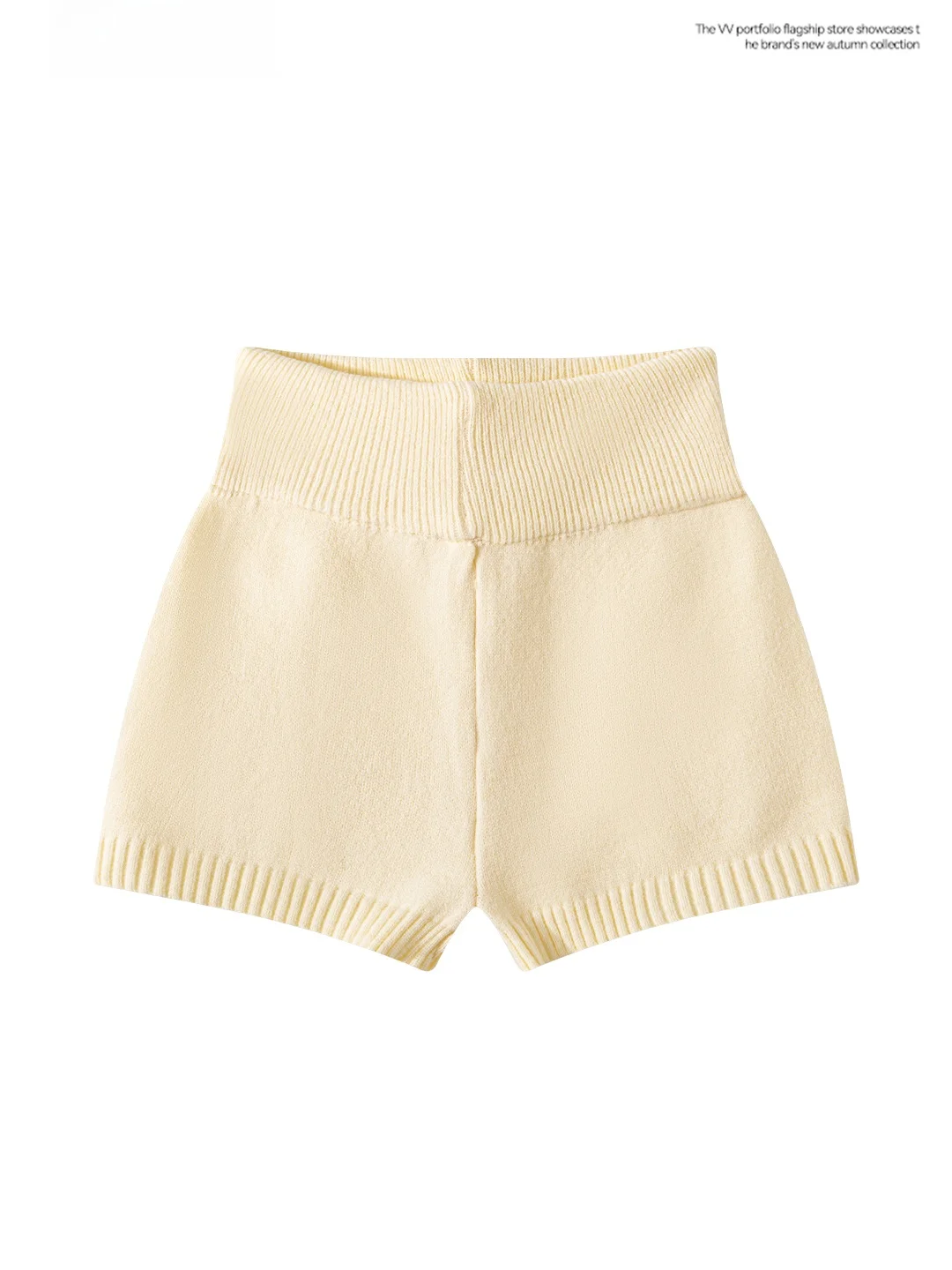 Fashionable Navel-Long Knitted Short Pants Women's Spring Slim High Waist Bodycon Casual Trousers for Petite Ladies