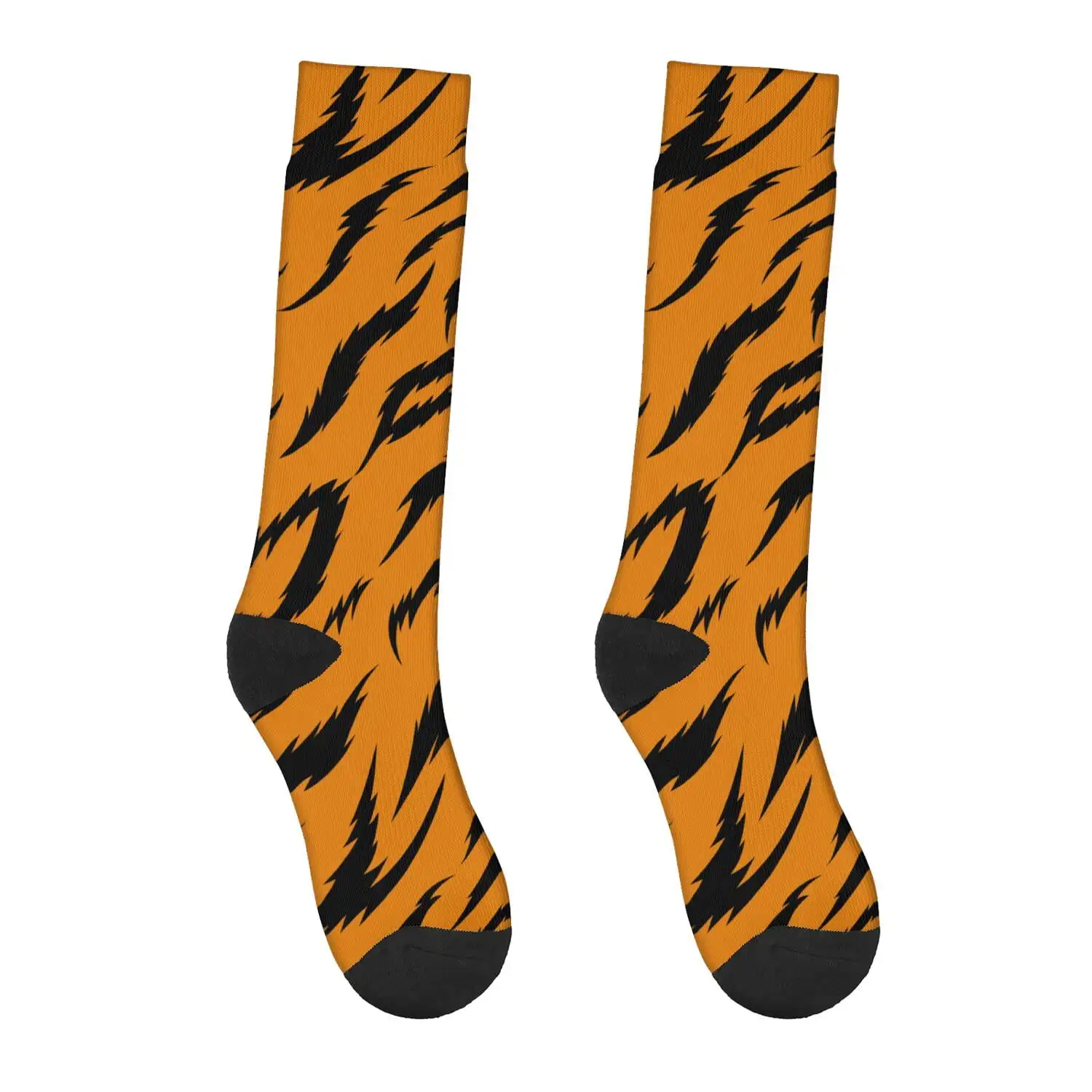 Women's 3D Printed Knee High Socks, 360 Seamless Long Tube Sports Stockings, One Size, Leopard Print