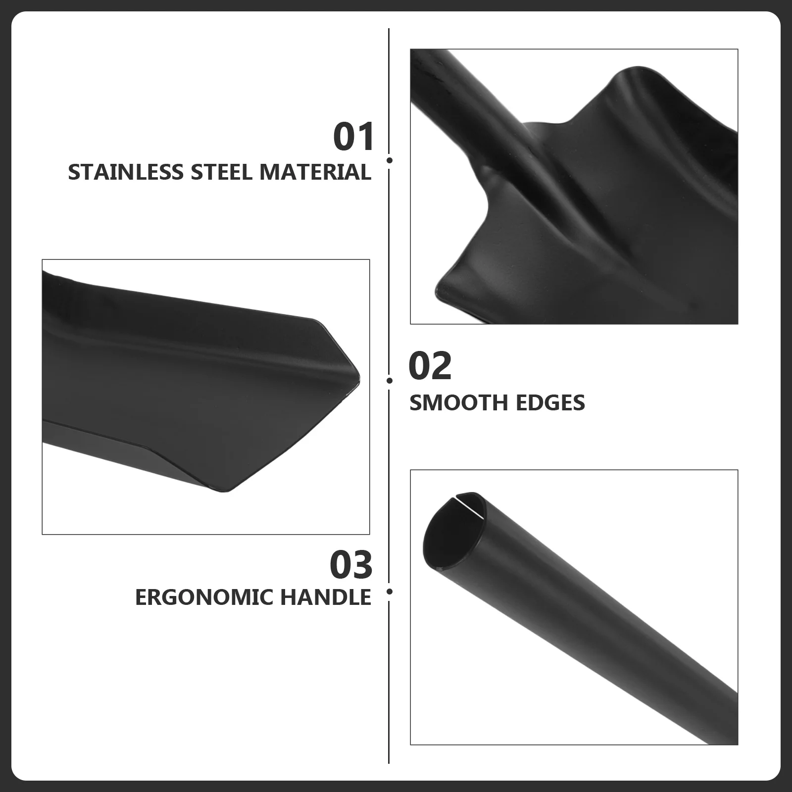 

Fireplace Ash Shovel No Handle Large Head Gardening Shovel Versatile Tool for Ash Cleaning Soil Digging Bbq Fire Pit