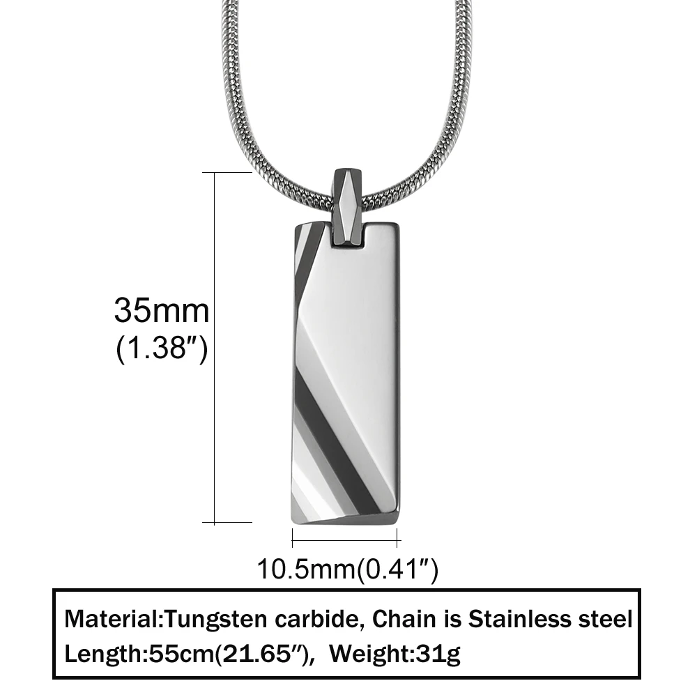 Wisiorki z węglika wolframu męskie spersonalizowane wysoki połysk odporne na zarysowania wodoodporny naszyjnik biżuteria nazwa własna Logo