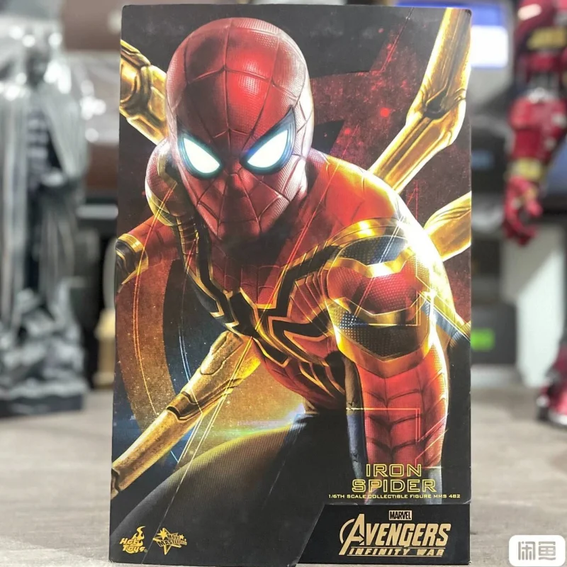 Ht Hottoys 1/6 Mms482 Spiderman Anime Figure Avengers: Infinity War Spider Man Collection Decoration Movable Model Kid Toy Gifts