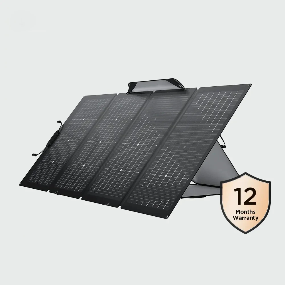 

220W Portable Bifacial Solar Panel Foldable Solar Charger for Power Station Waterproof IP68 With Adjustable Kickstand