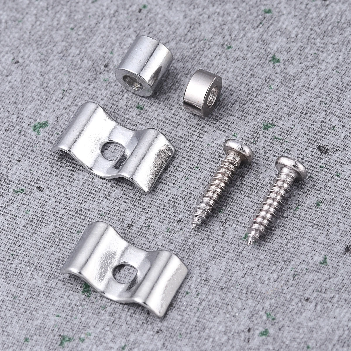 

4 Sets Guitar Head Pressure Chord Button Metal Material High Gloss Stable String Buckle Simple Lock String Device Accessory