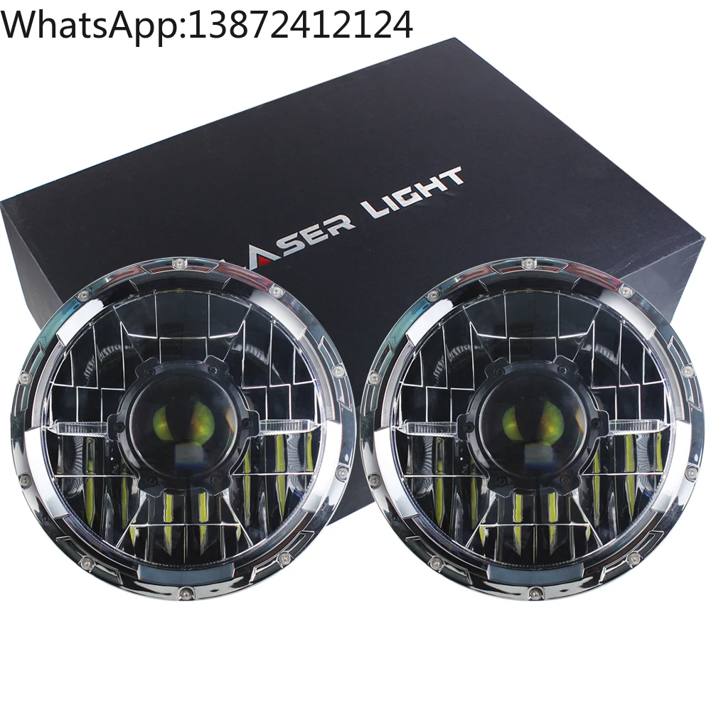 

Auto Led Newest 7" Round Led Projector Headlight Laser Headlamp with DRL Fit for Jeep O-ff Road SUV ATU UTV