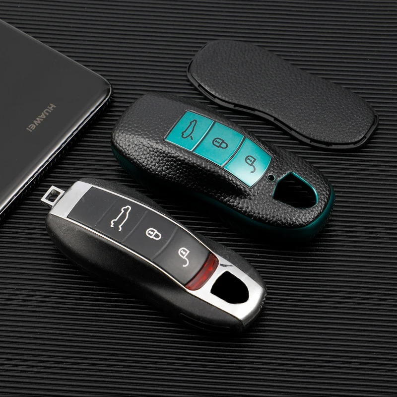 Für Porsche Cayenne pfeffer Macan Carrera Boxster Cayman Panamera alten Schlüssels chutz TPU Leder Auto Smart Key Cover Fall Tasche Hodler