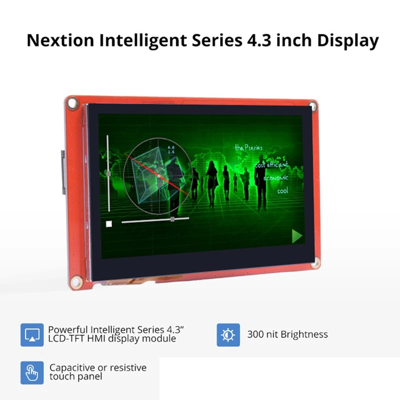 

NX4827P043-011R 4,3-дюймовый ЖК-TFT модуль дисплея HMI Интеллектуальная серия RGB 65K Цветная емкостная сенсорная панель-ABVK