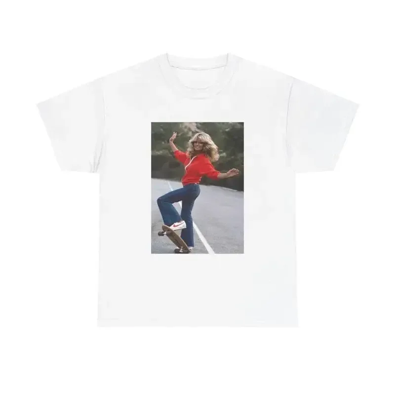 Farrah Fawcett T Shirt Charlies Angels Vintage Model Heavy Skateboarding