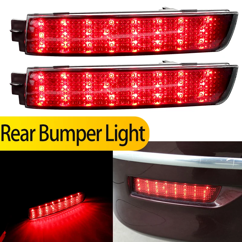 

2PCS Red Brake Lights For Nissan Sentra (submodel:S,SL,SR,SV) 2013-2017 (submodel: S,SL,SR,SR Turbo,SV) 2018 Bumper Brake lights