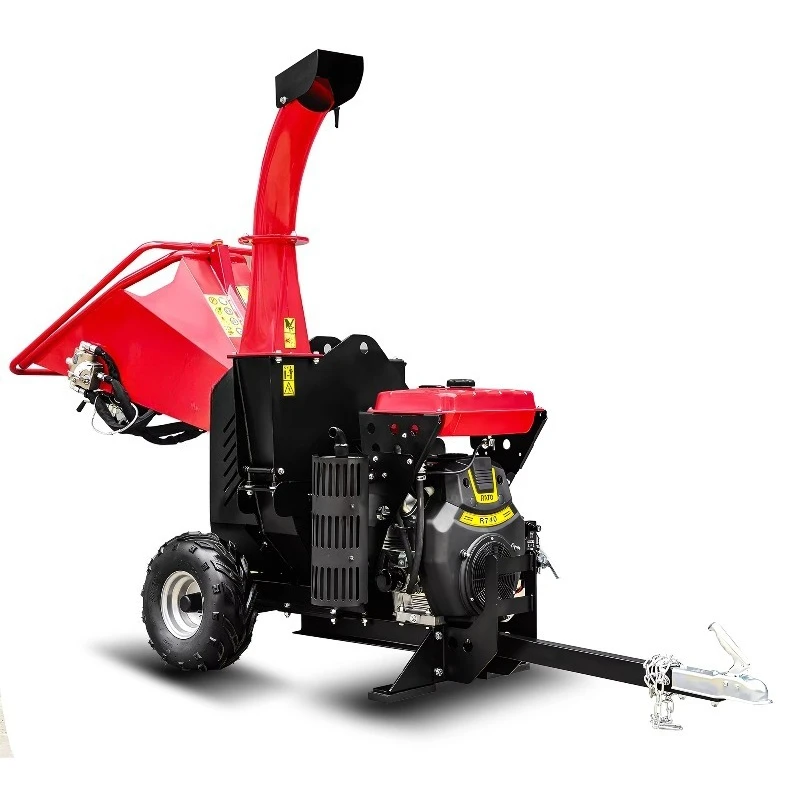Triturador de Árvores com Alimentação Automática 27hp 740cc, Capacidade de 5 Polegadas, Picador de Madeira