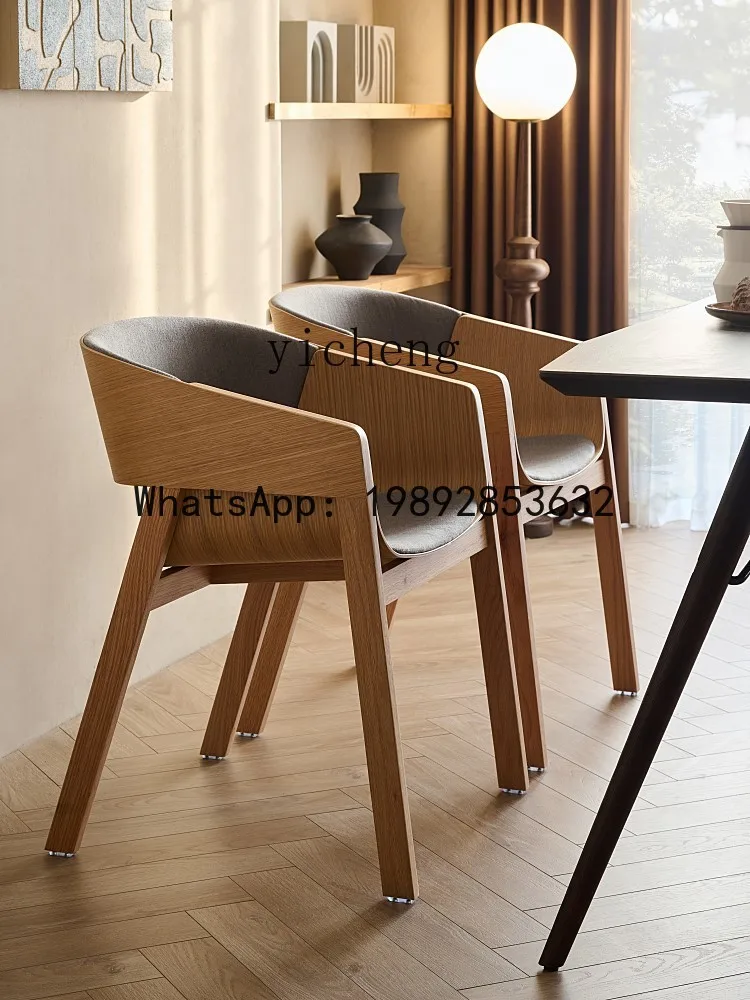 Nordic Modern Minimalist Solid Wood Imported Oak Wood Armrest Leisure Study Chair