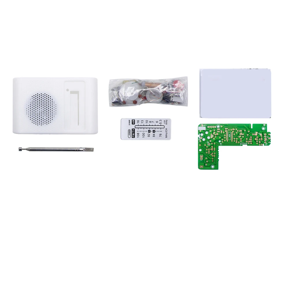 FM AM Radio Receiver Electronic Kit DIY with Mount Components and Dual Band FMAM Radio Frequencies Circuit Board 210SP