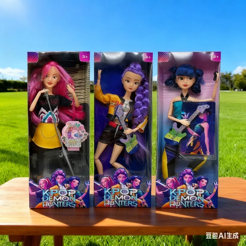 تصميم مثالي جديد شيطان الصيادين K-Pop دمية الفينيل لعبة رومي ميرا زوي شخصيات متعددة الحلي العصرية للهدايا #3