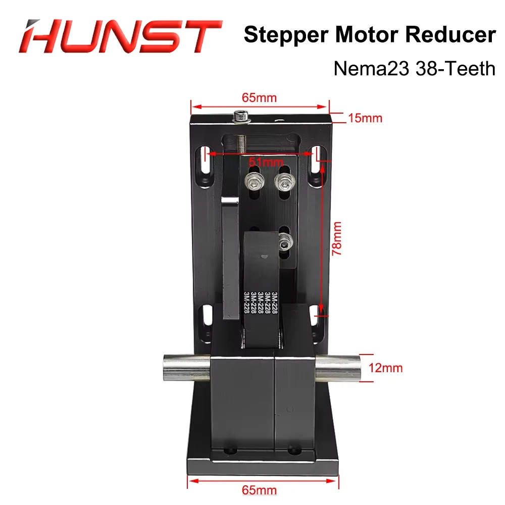 HUNST Stepper Motor Reducer Nema34 72-Teeth/Nema23 38-Teeth for CO2 Laser Cutting and Engraving Machine.