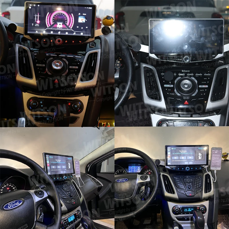 10.88'' Android 14 Car Radio Multimedia For Ford Focus3 Mk 3 Ford KUGA 2 EcoSport Transit Courier Eco Sport Ford Fiest 2011-2019