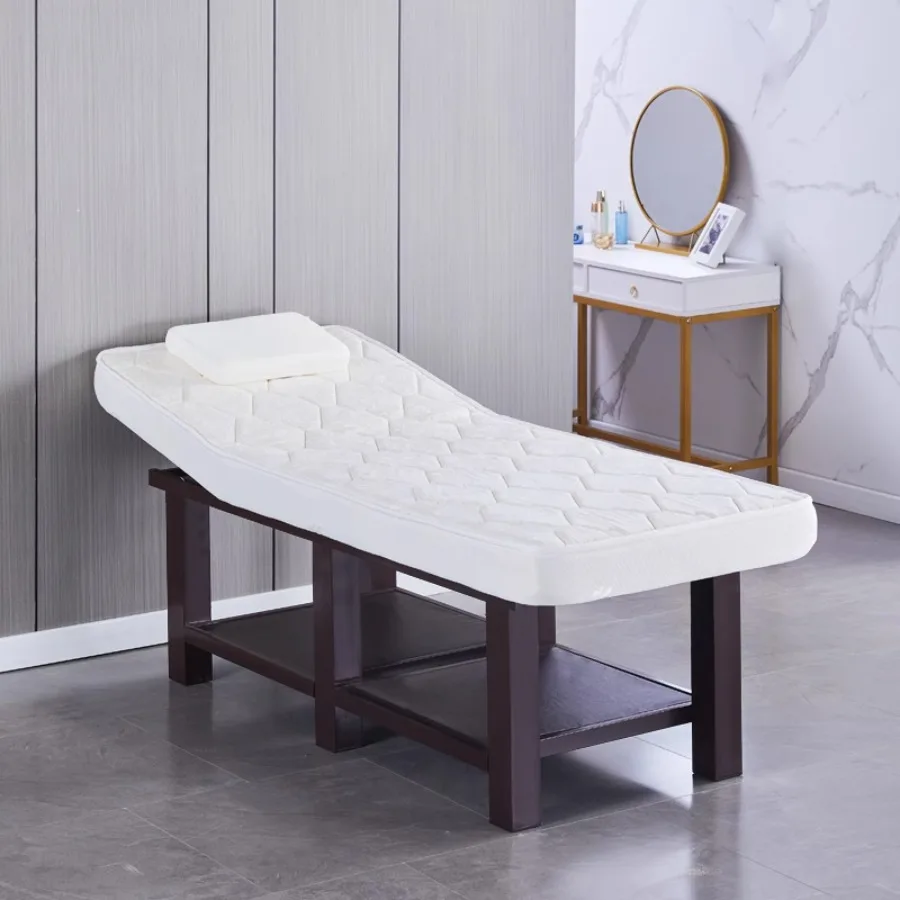 Cobertor De Mesa De Massagem Portátil, Espuma De Memória, Metal, Profissional, Apoio Do Pescoço, Branco, Luxo, Cama De Salão