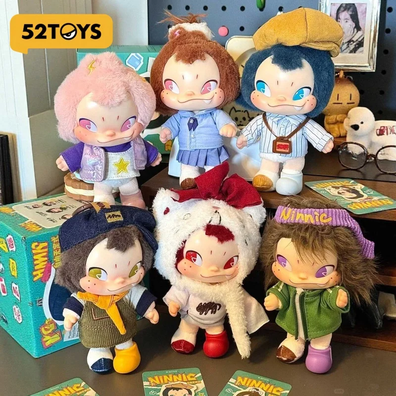 

Authentic 52TOYS NINNIC Plush Pendant Unpredictable Style Female Doll Trendy Blind Box Toy Collectible Figure Gift